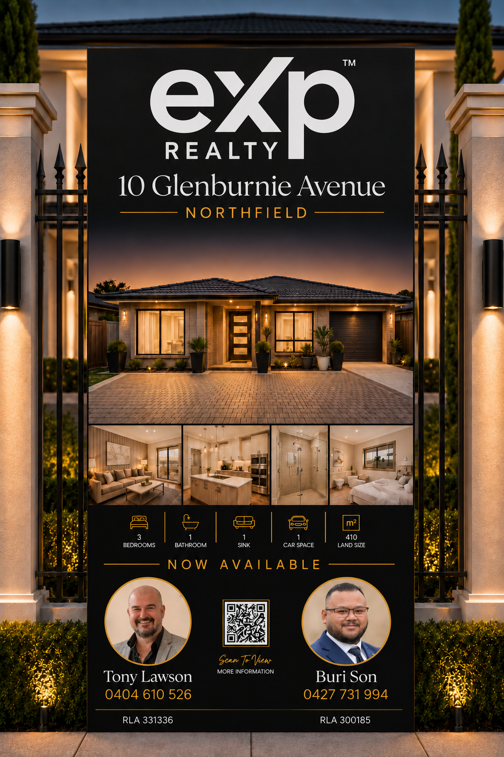 Our new signboard featured outside an Adelaide home