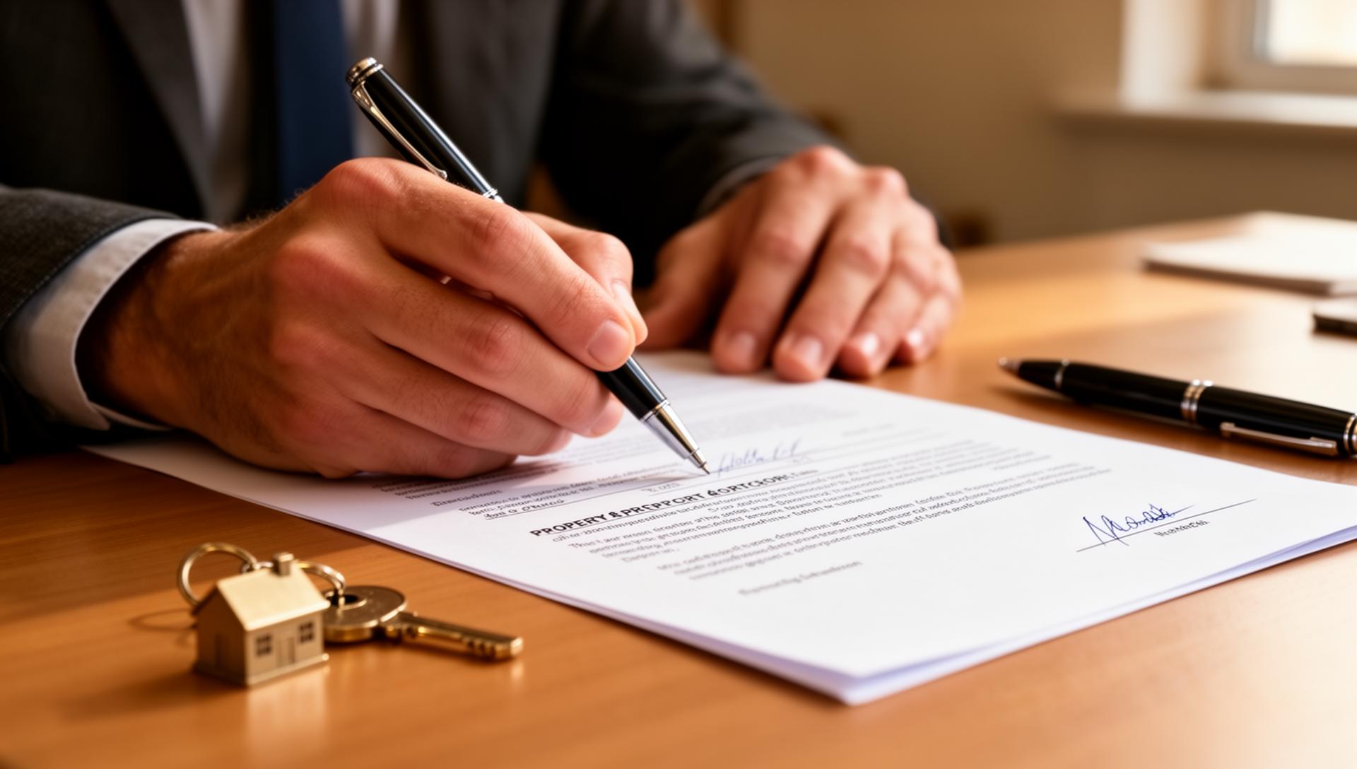 Signing property contract